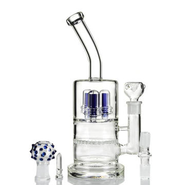 Dreifach Duschkopf Percolator Hookah Glas Rauchen Wasser Rohr (ES-GB-422)